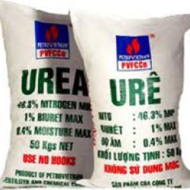 (NH2)2CO - Ureâ hạt đục (Bao trắng chữ xanh)
