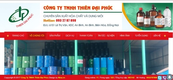 Thiên Đại Phúc - Cơ sở kinh doanh hàng đầu Việt Nam với nhiều loại hóa chất uy tín và chất lượng