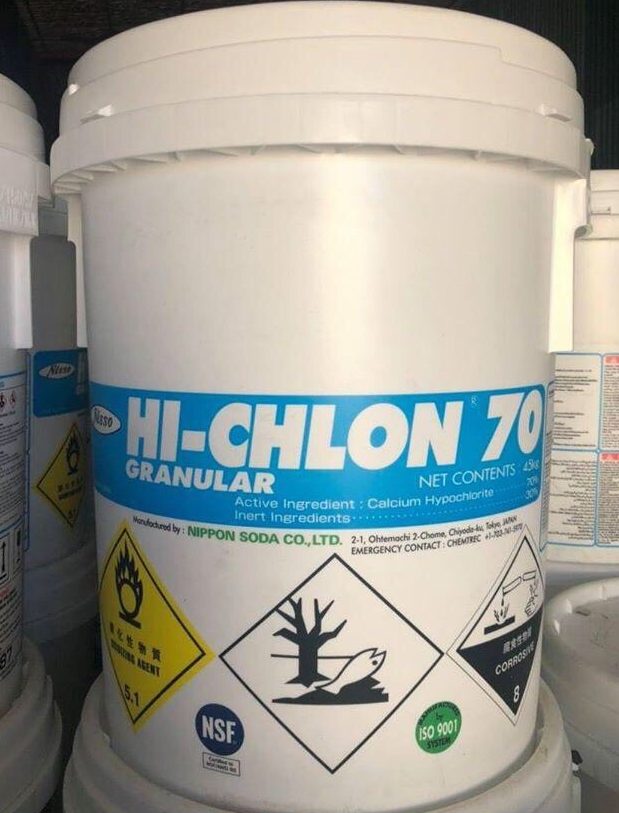 Hoá chất chlorine 70% Nhật (Chlorine Nippon 70%) giá tốt